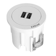EVOline One 2xUSB-lader hvit