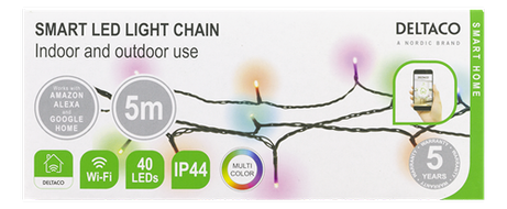 Deltaco Julelys Wi-Fi RGB 5m