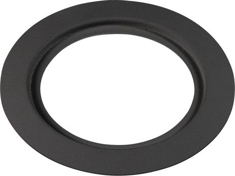 Unilamp Rehabplate Rund 130mm Matt Sort For Downlight