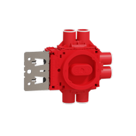 ELKO Flexi+ Veggboks 6-løp m/stenderfeste lav ring