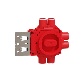 ELKO Flexi+ Veggboks 6-løp m/stenderfeste lav ring