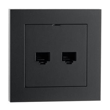 SG Nettverksuttak Innfelt KAT6 Sort