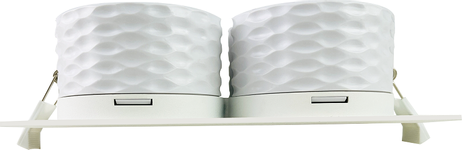 Tundra Swan v3 2x9W Rett-i-isolasjon Warmdim IP44 Hvit (Swan3-18V-9*2WSR)