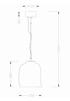 Norlux Istopio Medium Takpendel Røykfarget (119034-16)
