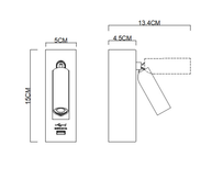 Norlux Lorenzo Sengelampe med USB uttak Hvit (11801-2-3)