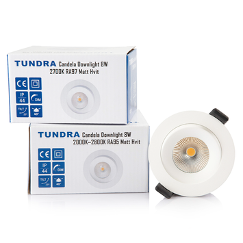 Tundra Candela Downlight 8W Warmdim RA95 Matt Hvit (TUNDRA-1032)