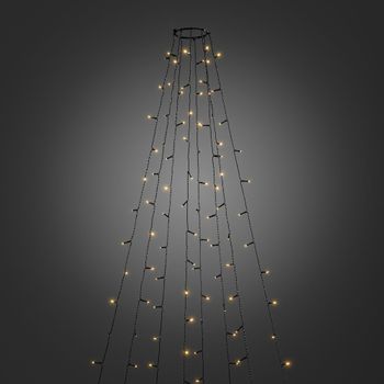 KONSTSMIDE Juletrelys 240cm Utendørs Slynge m/ toppring 8 x 30 amber funkle LED (6320-810)