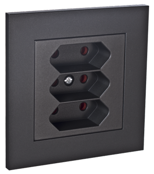 ELKO Plus Eurostikk 3-veis Sort