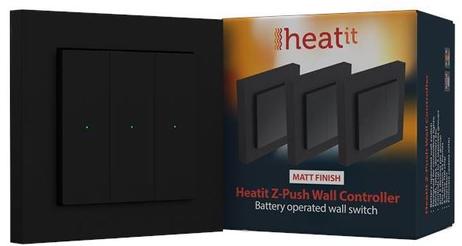 Heatit Z-Push Wall Controller Sort Z-Wave bryter (4512694)