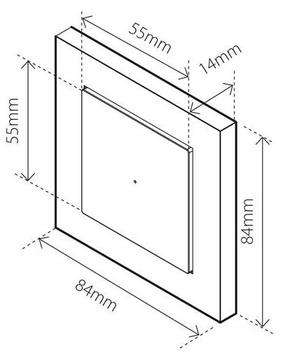 Heatit Z-Push Wall Controller Sort Z-Wave bryter (4512694)