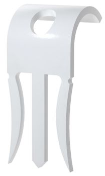 Castor Oval kabelklammer gips hvit 100pk (1310-1-100)