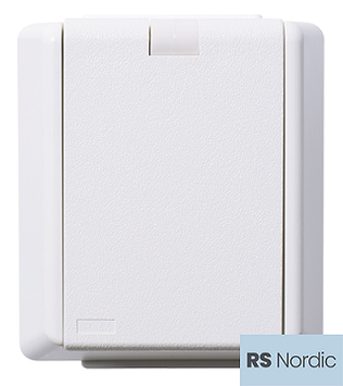 ELKO RS Nordic Enkel stikkontakt sprutsikker påvegg RH