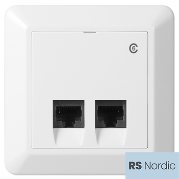 ELKO RS Nordic Nettverkskontakt 2xKat6 UTP innfelt (6942145)