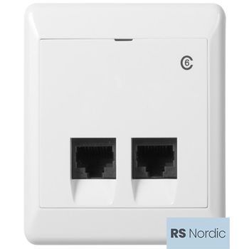 ELKO RS Nordic Nettverkskontakt 2xKat.6 UTP påvegg (6942042)