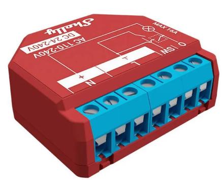 Shelly PLUS 1PM Wi-Fi Strømbryter 1-kanal 16A med energimåler
