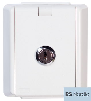 ELKO RS Nordic Enkel stikkontakt sprutsikker m/lås IP44 (1530621)