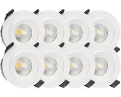 Tundra Candela Downlightpakke 8pk Warmdim IP44 Matt Hvit