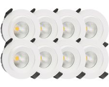 Tundra Candela Downlightpakke 8pk 2700K IP44 Matt Hvit