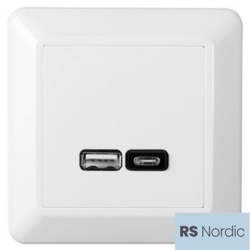 ELKO RS Nordic USB A+C lader 2,4A (1540180)