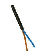 Lampettledning 5m bunt sort PL 2x0,75