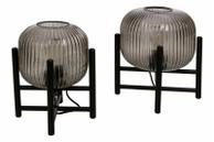 Aneta Lighting VINDA bordlampe stor, svart/ sotet (7041661268227)