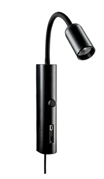 SG Tube Wall Sort USB 350lm 2700K Ra 98 Integrert dimmer 8W LED