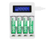 Deltaco batterilader - med batteri - 4 x AAA (C704A4-4xAAA)