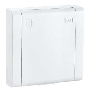 SG Enkel innfelt utestikkontakt Hvit IP44