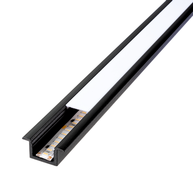 SG StripLine 1,8m Sort profil innfelt