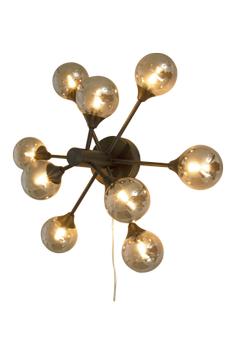 Aneta Lighting COSMOS vegglampe/ plafond bygel, svart/ sotet,  9xG9, med ledning som kan fjernes (7041661267725)