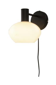 Aneta Lighting BELL vegglampe,  svart/ hvit,  E14 (7041661270862)