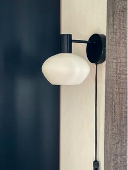 Aneta Lighting BELL vegglampe,  svart/ hvit,  E14 (7041661270862)