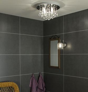 Aneta Lighting TERESA plafond bad, krom/ klar,  IP44, 4x33W G9 (7392986783583)