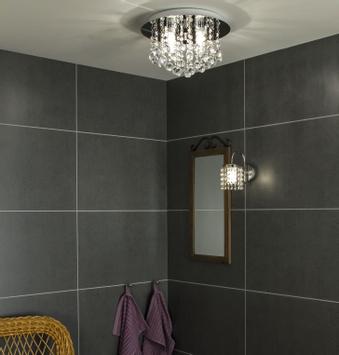 Aneta Lighting TERESA vegglampe bad, krom/ klar,  IP44,  G9 (7392986783293)