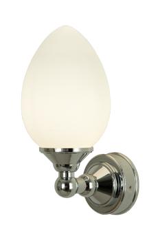 Aneta Lighting LUIGI vegglampe bad, krom/ opal,  IP44, G9 (7392986783279)