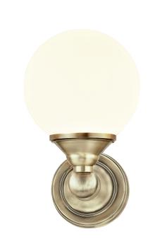 Aneta Lighting LUGANO vegglampe bad, antik/ opal,  IP44, G9 (7392986782791)