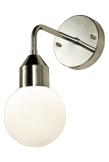 Aneta Lighting FLORENS vegglampe bad, krom/ opal,  IP44 G9 (7392986774512)