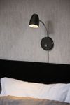Aneta Lighting SANDNES vegglampe,  svart, med dimmer (7392986774253)
