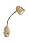 Aneta Lighting SANDNES vegglampe,  antik, med dimmer (7392986774246)