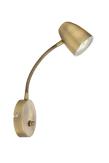 Aneta Lighting SANDNES vegglampe,  antik, med dimmer (7392986774246)