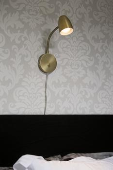 Aneta Lighting SANDNES vegglampe,  antik, med dimmer (7392986774246)
