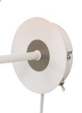 Aneta Lighting EKETORP vegglampe,  hvit/ stål,  vegglampe m lesearm, inkl skjerm (7392986771887)