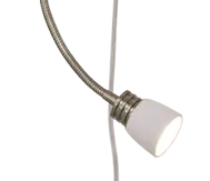 Aneta Lighting EKETORP vegglampe,  hvit/ stål,  vegglampe m lesearm, inkl skjerm (7392986771887)