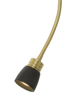 Aneta Lighting EKETORP vägglampa,  svart/ mässing,  vägglampa med läsarm, inkl skärm (7392986773546)