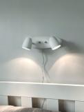 Aneta Lighting SANDNES vegglampe 2-lys, hvit, 2 x GU10, Rek ljuskälla Osram EAN 4058075608337 (7392986773249)