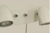 Aneta Lighting SANDNES vegglampe 2-lys, hvit, 2 x GU10, Rek ljuskälla Osram EAN 4058075608337 (7392986773249)