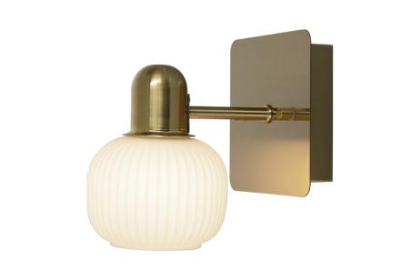 Aneta Lighting MESSINA vegglampe bad 1-lys, matt messing, G9, IP44