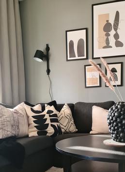 Aneta Lighting ESPRESSO vegglampe,  svart, E27, justerbar høyde (7041661270350)