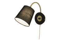 Aneta Lighting LJUSDAL vegglampe  svart/ matt messing (7392986771382)