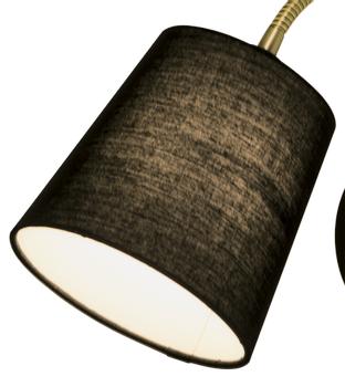 Aneta Lighting LJUSDAL vegglampe  svart/ matt messing (7392986771382)